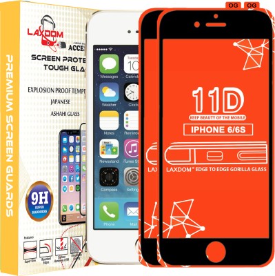 Laxdom Edge To Edge Tempered Glass for Apple iPhone 6s(Pack of 2)