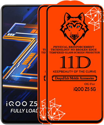 CRodible Edge To Edge Tempered Glass for IQOO Z5 5G(Pack of 2)