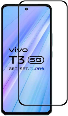 mobinix Edge To Edge Tempered Glass for Vivo T3 5G(Pack of 1)