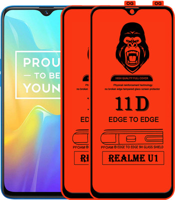 Laxdom Edge To Edge Tempered Glass for Realme U1(Pack of 2)
