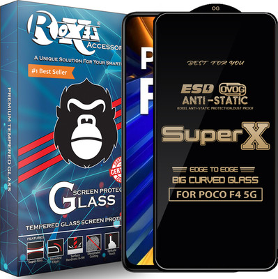 Roxel Edge To Edge Tempered Glass for POCO F4 5G(Pack of 1)