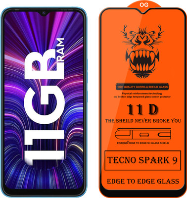 Forego Edge To Edge Tempered Glass for Tecno Spark 9(Pack of 1)