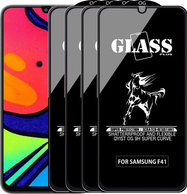 Qyist Edge To Edge Tempered Glass for SAMSUNG GALAXY F41(Pack of 4)