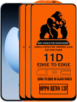 GDMA Edge To Edge Tempered Glass for OPPO RENO 13F(Pack of 3)