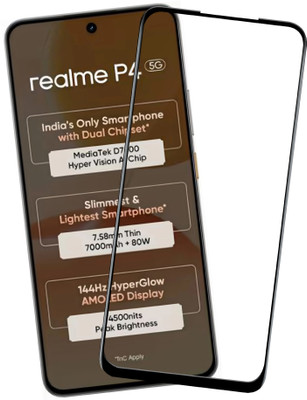 VAlight Edge To Edge Tempered Glass for realme P4 5G(Pack of 1)