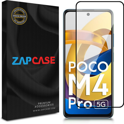 Zapcase Edge To Edge Tempered Glass for Poco M4 Pro 5G(Pack of 1)