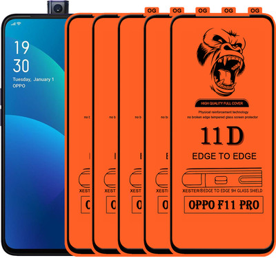 PFOAM Edge To Edge Tempered Glass for OPPO F11 PRO(Pack of 5)