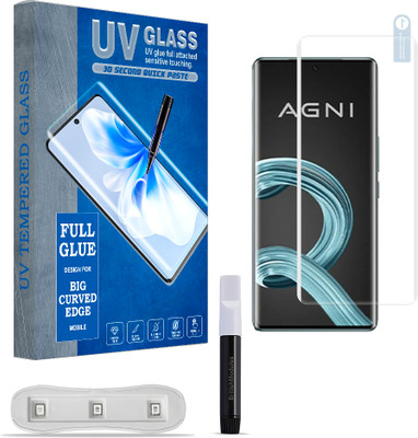 tombik Edge To Edge Tempered Glass for Lava Agni 2 Front Curve UV Tempered Glass Guard Screen Protector(Pack of 1)