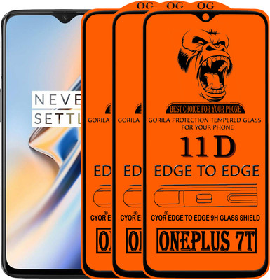 CYOR Edge To Edge Tempered Glass for ONEPLUS 7T(Pack of 3)