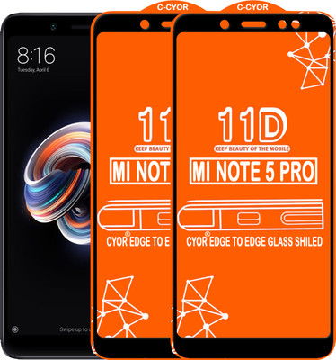 CYOR Edge To Edge Tempered Glass for Mi Redmi Note 5 Pro(Pack of 2)