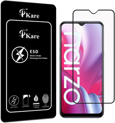 iKare Edge To Edge Tempered Glass for Realme Narzo 20A(Pack of 1)