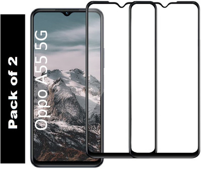 RichCell Edge To Edge Tempered Glass for Oppo A55 5G(Pack of 2)