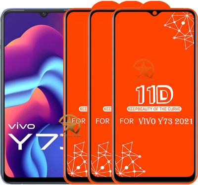 SEVEN7STAR Edge To Edge Tempered Glass for VIVO Y73 2021(Pack of 3)