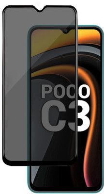 HUPSHY Edge To Edge Tempered Glass for POCO C3(Pack of 1)
