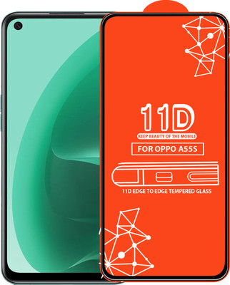 Qyist Edge To Edge Tempered Glass for Oppo A55S(Pack of 1)