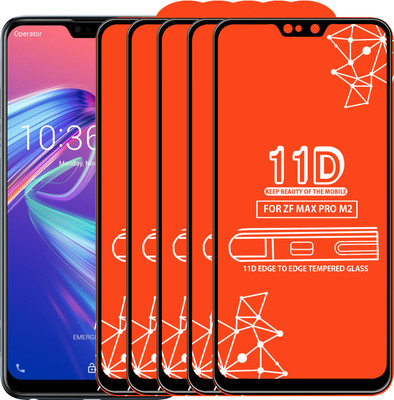 Qyist Edge To Edge Tempered Glass for Asus Zenfone Max Pro M2(Pack of 5)