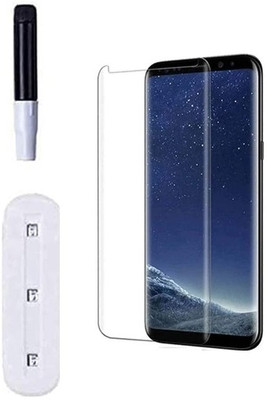 A-Allin1 Edge To Edge Tempered Glass for Samsung Galaxy S8 Plus, UV Temper Glass Full Screen Coverage (Except Edges) and Easy Installation Kit(Pack of 1)