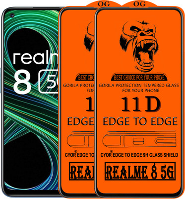 CYOR Edge To Edge Tempered Glass for REALME 8 5G(Pack of 2)