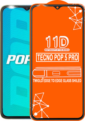 TWIGLO Edge To Edge Tempered Glass for TECNO POP 5 PRO(Pack of 1)