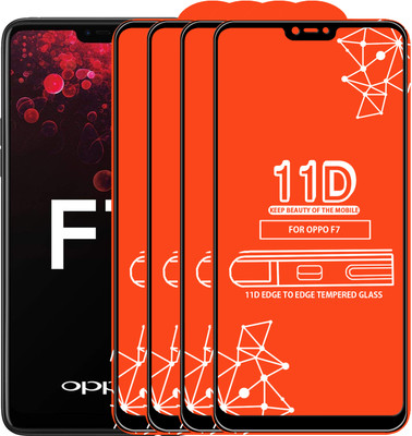 Roxel Edge To Edge Tempered Glass for OPPO F7(Pack of 4)