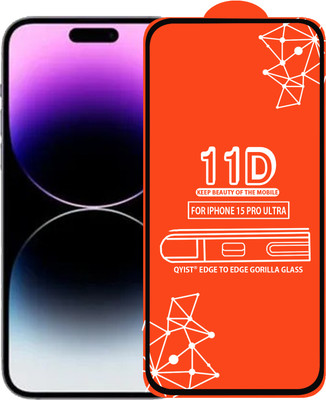 Qyist Edge To Edge Tempered Glass for Iphone 15 Pro Ultra(Pack of 1)