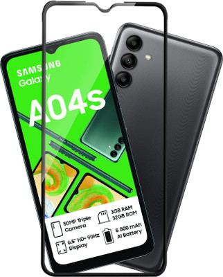 HUPSHY Edge To Edge Tempered Glass for SAMSUNG Galaxy A04s(Pack of 1)