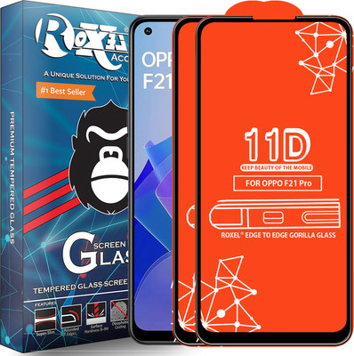 Roxel Edge To Edge Tempered Glass for Oppo F21 Pro(Pack of 2)