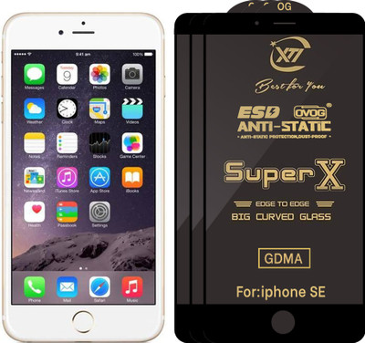 GDMA Edge To Edge Tempered Glass for Apple iPhone SE(Pack of 3)