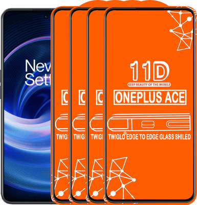 TWIGLO Edge To Edge Tempered Glass for ONEPLUS ACE(Pack of 4)