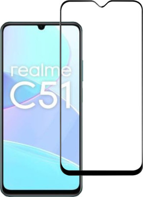 DMJHP Edge To Edge Tempered Glass for Realme C51(Pack of 1)