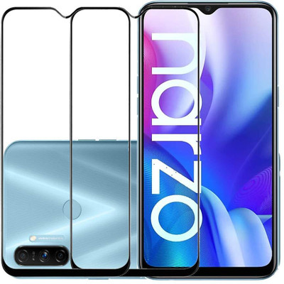 1DOLLAR Edge To Edge Tempered Glass for Realme Narzo 30A-(Pack of 2)