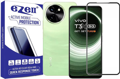 eZell Edge To Edge Tempered Glass for VIVO T3X 5G(Pack of 1)