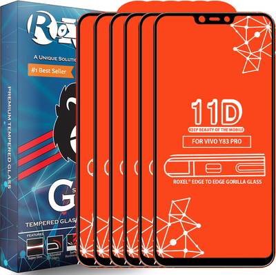 Roxel Edge To Edge Tempered Glass for Vivo Y83 Pro(Pack of 6)