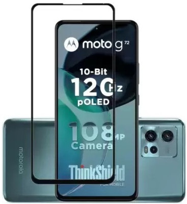 O2MG Edge To Edge Tempered Glass for MOTOROLA g72, MOTO g72(Pack of 1)