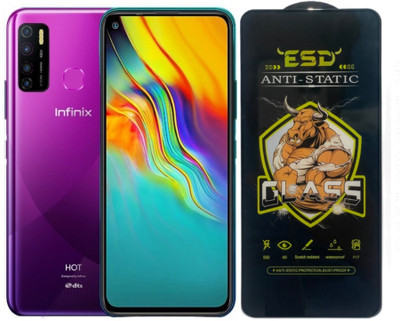 Resolute Edge To Edge Tempered Glass for Infinix Hot 9, ESD Tempered Glass, ESD Screen Protector, Anti Static, Screen Protector(Pack of 1)
