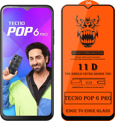 Forego Edge To Edge Tempered Glass for Tecno Pop 6 Pro(Pack of 1)