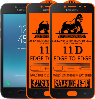 TWIGLO Edge To Edge Tempered Glass for SAMSUNG J2-18(Pack of 2)