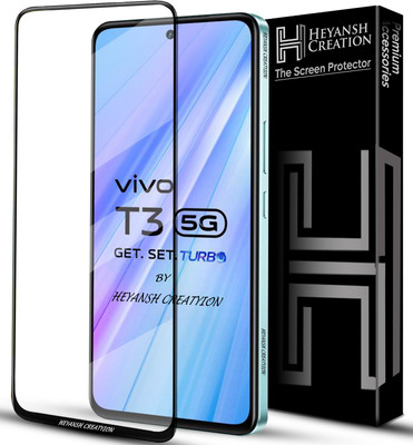 HEYANSH CREATION Edge To Edge Tempered Glass for Vivo T3 5G(Pack of 1)