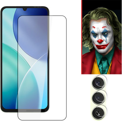 SOMTONE Edge To Edge Tempered Glass for itel A100 4G Tempered Glass Screen Protector | Anti-Scratch | Edge to Edge Full Coverage | 9H Hardness ( 1 FRONT SCREEN GUARD + 1 CAMERA LENS PROTECTOR + 1 FREE BACK EMBOSSED SKIN061 )(Pack of 1)