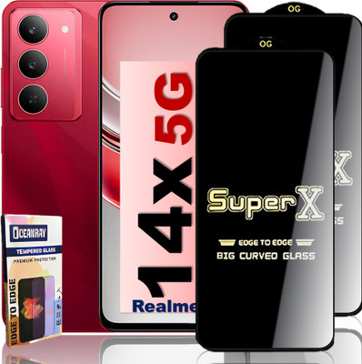 OCEANRAY Edge To Edge Tempered Glass for Realme 14X 5G(Pack of 2)