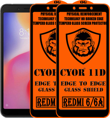 CYOR Edge To Edge Tempered Glass for Mi Redmi 6(Pack of 2)