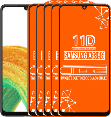 TWIGLO Edge To Edge Tempered Glass for SAMSUNG A33 5G(Pack of 5)