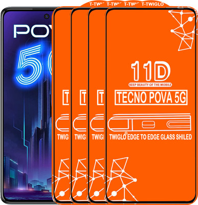 Flipkart SmartBuy Edge To Edge Tempered Glass for TECNO POVA 5G(Pack of 4)