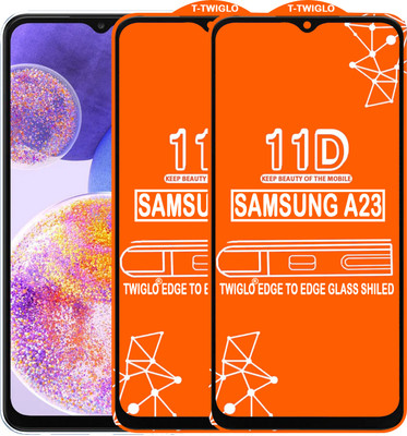 TWIGLO Edge To Edge Tempered Glass for SAMSUNG A23 4G(Pack of 2)