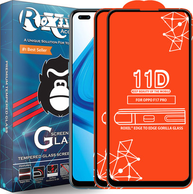 Roxel Edge To Edge Tempered Glass for Oppo F17 Pro(Pack of 2)