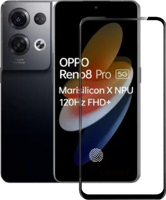 VDAT Edge To Edge Tempered Glass for OPPO Reno8 5G, Reno8 5G(Pack of 1)