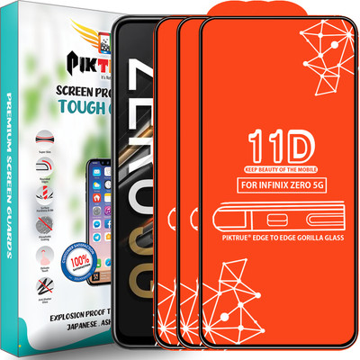 PikTrue Edge To Edge Tempered Glass for Infinix Zero 5G(Pack of 3)