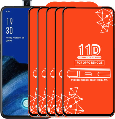 Qyist Edge To Edge Tempered Glass for OPPO Reno 2z(Pack of 5)