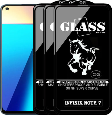PFOAM Edge To Edge Tempered Glass for INFINIX NOTE 7(Pack of 3)
