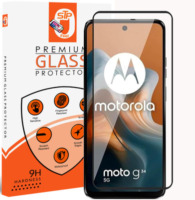 Maxboost Edge To Edge Tempered Glass for Motorola Moto G34 5G, Moto G34 Premium Screen Protector Guard with Easy Installation Kit(Pack of 1)